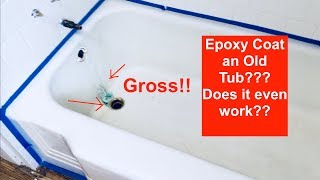 DIY Remodeling a Bathroom How to Refinish an Old Cast Iron Bathtub [upl. by Ayatnwahs]