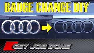 Changing Original EMBLEM BADGE to Blacked Out Tutorial [upl. by Krefetz805]