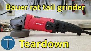 Teardown Review Harbor Freight’s new Bauer rat tail angle grinder [upl. by Dnalel]