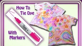 DIY Tie Dye Tshirt With Sharpie Markers [upl. by Boser]