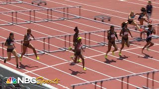 Keni Harrison gets seasons best in womens 100m hurdles at 2021 USATF Golden Games  NBC Sports [upl. by Caundra]