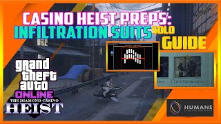 GTA Online Casino Heist Prep INFILTRATION SUITS Setup Solo Guide GTA 5 Walkthrough Tuto [upl. by Herschel]