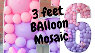 Number 6 Balloon Mosaic  Tutorial  The Real Loverlee [upl. by Toft]