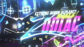 Extreme Demon Alphabet FINALE Zodiac by Bianox amp more  Geometry Dash [upl. by Anitsirk]