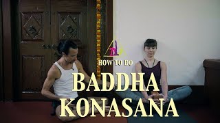 How To Do Baddha Konasana  Purple Valley Ashtanga Yoga [upl. by Jarnagin188]