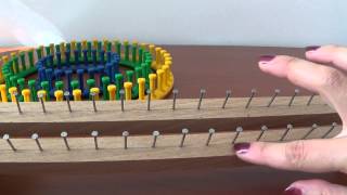 Tutorial per costruire un telaietto rettangolare per lavorare la lana  How to make a knitting loom [upl. by Acinat915]