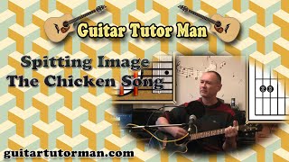 The Chicken Song  Spitting Image  Acoustic Guitar Lesson [upl. by Kipp706]