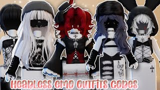 Roblox HEADLESS EMO OUTFITS CODES w Links Roblox berry Avenue outfit codes [upl. by Racso]