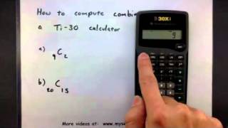 Probability  How to compute combinations using a calculator [upl. by Eixela6]