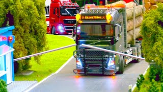 EXTRA LONG RC TRUCK VIDEO HANDMADE RC MACHINES IN MOTION VOLVO HUINA MERCEDES MAN SCANIA [upl. by Milli477]