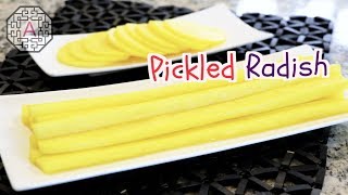 Homemade Yellow Pickled Radish 단무지 DanMuJi  Aeris Kitchen [upl. by Onidranreb]