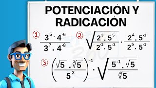 Potenciación y Radicación  3 Ejercicios Resueltos Parte 01 [upl. by Noskcire429]