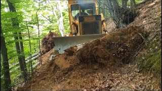 Bulldozer TG 120 works in the forest [upl. by Atrebor]