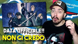 Attack on Titan 4  La DATA UFFICIALE Dove e Come VEDERLO Molte cose [upl. by Aidnyl745]