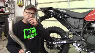 2022 KLR 650 Delkevic Exhaust install amp thoughts [upl. by Aham803]