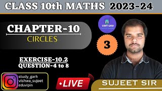 class 10th maths chapter 10 circles exercise 102 live class10thmaths [upl. by Phox]