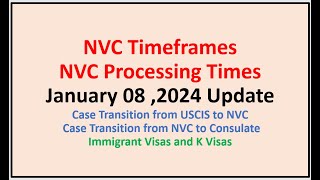 NVC Processing Times As of January 8 2024  NVC Timeframes  USCIS to NVC and NVC to Consulate [upl. by Nuahsar]