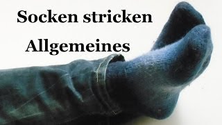 Socken stricken  Allgemeines [upl. by Kinna]