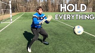 HOW TO CATCH HARD SHOTS IN SOCCER  GOALKEEPER TRAINING [upl. by Sandberg355]