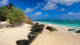 🇸🇨 Walking Tour on Anse Source dArgent Seychelles La Digue  Most beautiful beach in the World [upl. by Omolhs]