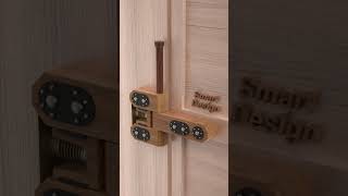 Heavy Duty Slide Door Auto Close Wooden Lockshotsvideo machine design doorlock [upl. by Soracco]