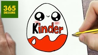 COMMENT DESSINER KINDER KAWAII ÉTAPE PAR ÉTAPE – Dessins kawaii facile [upl. by Imarej]