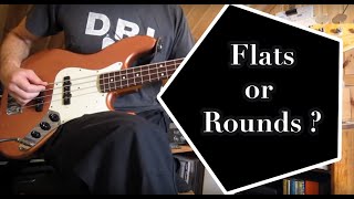 Flatwound vs roundwound strings on a Fender Jazz Bass [upl. by Anitsirhk737]