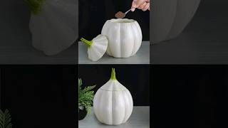 Coffee pot  Garlic shaped sugar pot  Cement pot making diy roomdecor [upl. by Llenet270]