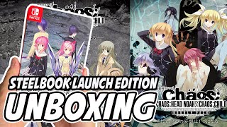 ChaosHead Noah  Chaos Child Double Pack Steelbook Launch Edition Switch Unboxing [upl. by Katushka]