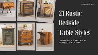 21 Rustic Bedside Table Styles nightstand homedecorideas rusticdecoration rusticstyle [upl. by Eesyak]