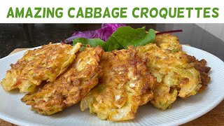 How To Make The BEST Southern Fried Cabbage Croquettes EVER  Cabbage Patties  Cabbage Recipes [upl. by Welton]