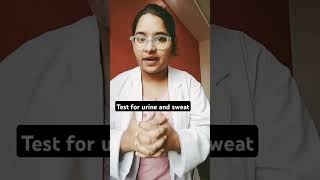 Test for urine and sweat forensicscience biology shorts youtubeshorts [upl. by Oirretno]