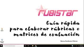 CREAR RUBRICAS CON RUBISTAR [upl. by Etnoel406]