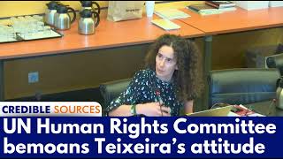 UN Committee Bemoans Teixeiras Attitude [upl. by Anyzratak]