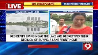 After NEWS9s report officials visit Hosakerehalli lake [upl. by Novoj]