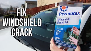 How To Fix Windshield Crack “Bullseye” With Permatex Windshield Repair Kit [upl. by Richelle]