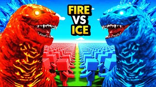 FIRE GODZILLA ARMY vs ICE GODZILLA ARMY [upl. by Teriann]