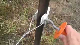 Install an Eletric Fence Gate the quick and easy way [upl. by Ayahc]