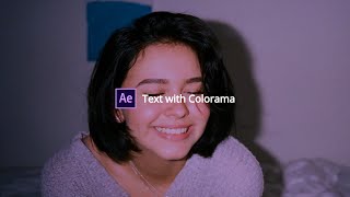 text with colorama  after effects tutorial [upl. by Eciral]