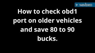 How to scan OBD1 port yourself 1994 Chevy K1500 [upl. by Aicela7]