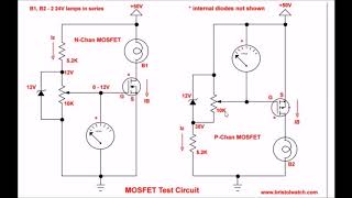 Simple Circuits for Testing Power MOSFET Transistors [upl. by Anabella]