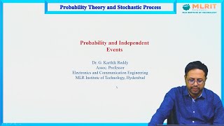 LEC07 PTSP  Probability and Independent Events By Dr G Karthik Reddy [upl. by Enahs]