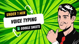 Google Sheets Tutorial  Voice Typing [upl. by Dorcus590]