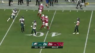 Kicker Throws Great Pass During Fake Punt Cardinals Vs Eagles NFL Football Highlights 2020 [upl. by Aynodal]