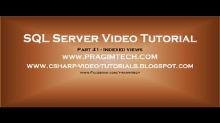 Indexed views in sql server Part 41 [upl. by Ardy933]