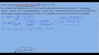 Ejercicio 04a Movimiento circular uniforme MCU problema resuelto parte 1 [upl. by Devondra204]