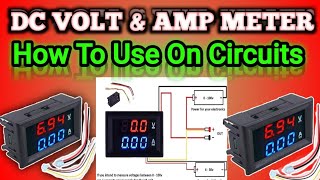 DC Volt Amp Meter  How To Connect Digital VoltAmpMeter On Circuit  Learn With Diagram  Practical [upl. by Haleemaj739]