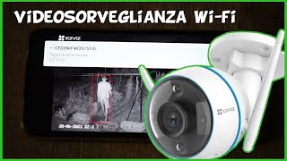 Recensione prova e test telecamera di videosorveglianza wifi da esterno EZVIZ CTQ3N [upl. by Trembly48]