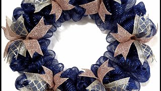 How to Make a Deco Mesh Bubble Wreath Fits In Between 2 Doors [upl. by Araes268]