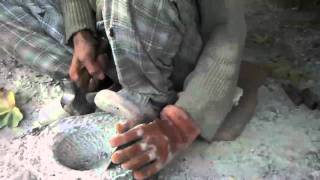 Making granite mortar and pestle [upl. by Pearle]